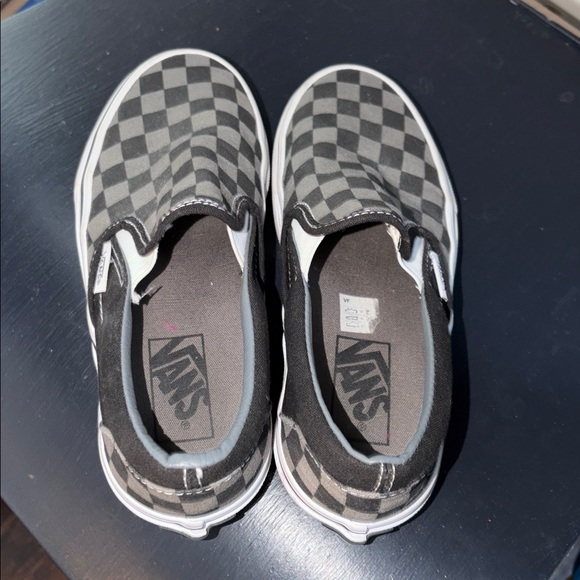 Vans womens Checkerboard Slip-On Sneakers - Black & Gray - Picture 5 of 7